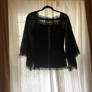 Black lace top
